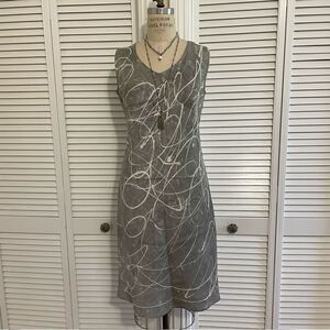 Lola Herrera Gray & White(w/slight sparkle)Dress